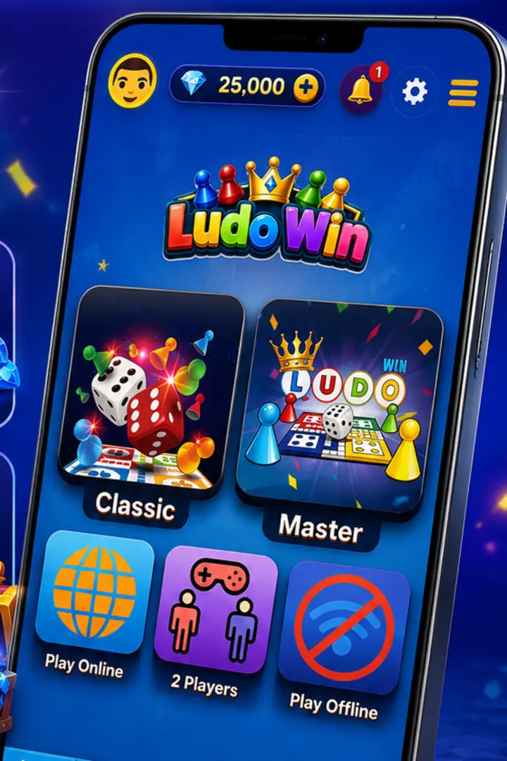 LudoWin মোবাইল অ্যাপ ও গেম ফিচারের প্রচ্ছদ